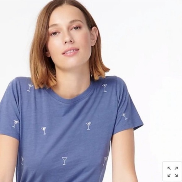 🆕 1901 White Martini 🍸 Print T-Shirt. Cotton & Modal Fabric. - Picture 7 of 8